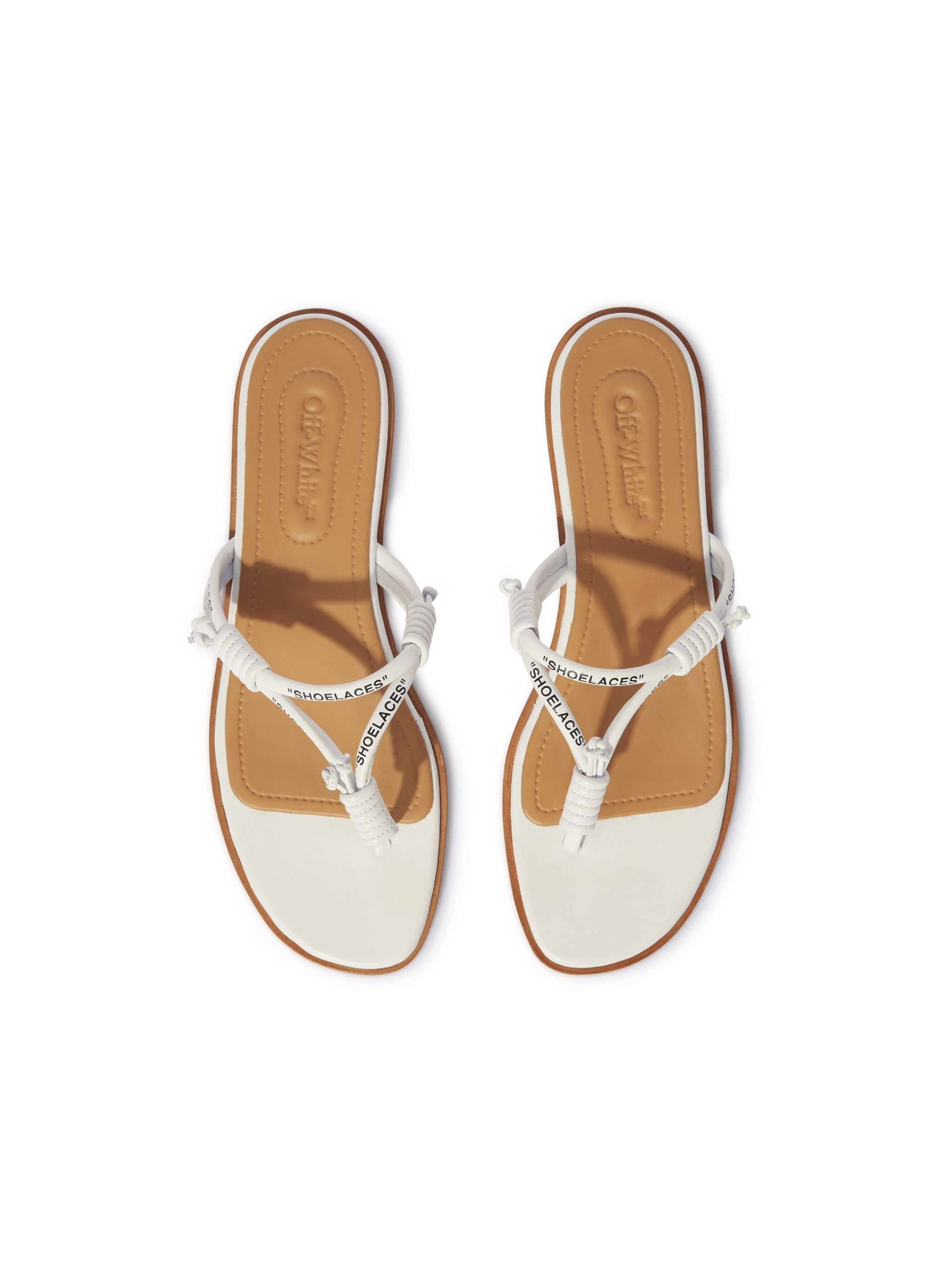 Off-White Shoelace Flat Sandal Womens White