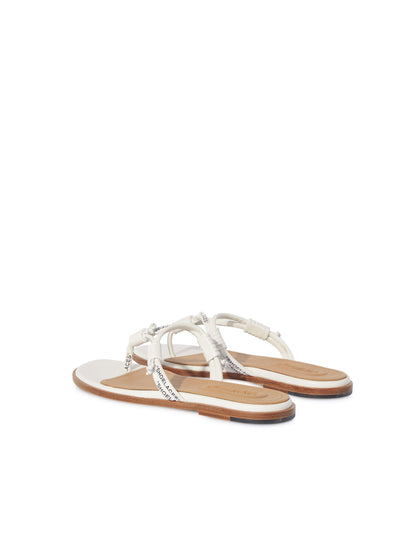 Off-White Shoelace Flat Sandal Womens White
