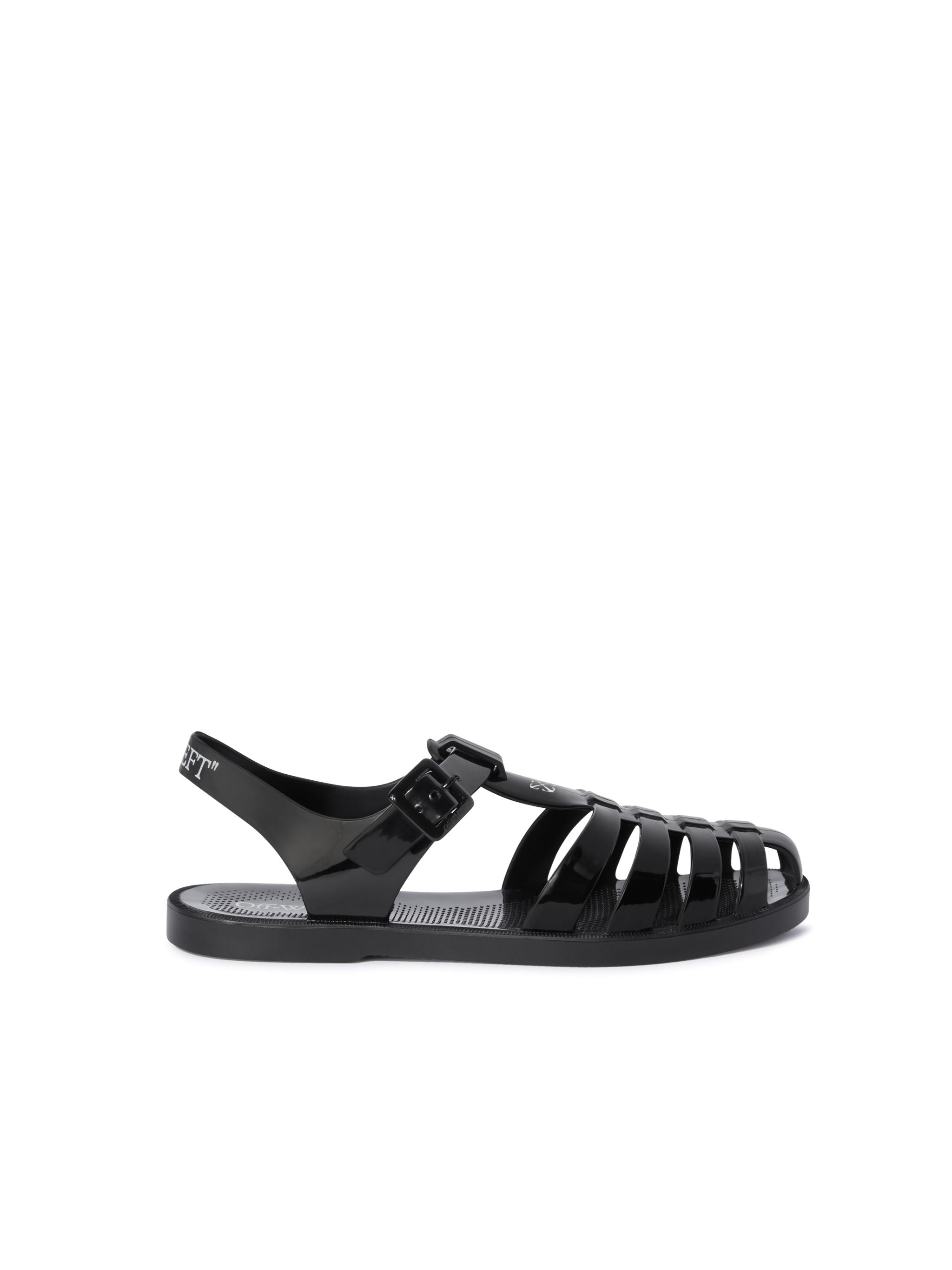 Off-White Black Arrow Pvc Sandals Womens Black