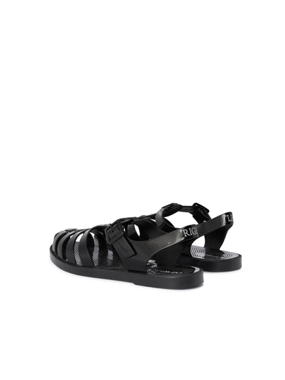 Off-White Black Arrow Pvc Sandals Womens Black