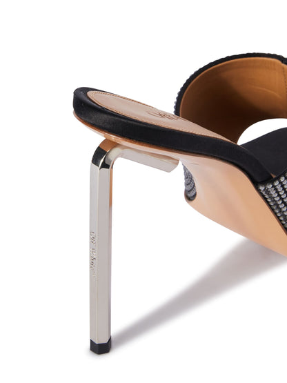 Off-White Shiny High Allen Satin Mule Womens Black