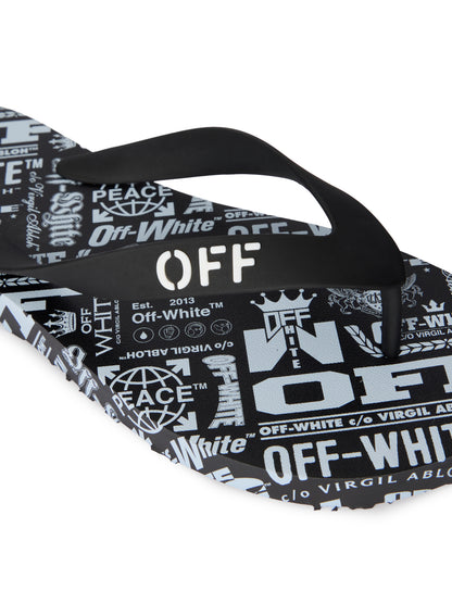 Off-White Off Stamp Flip Flops Womens White