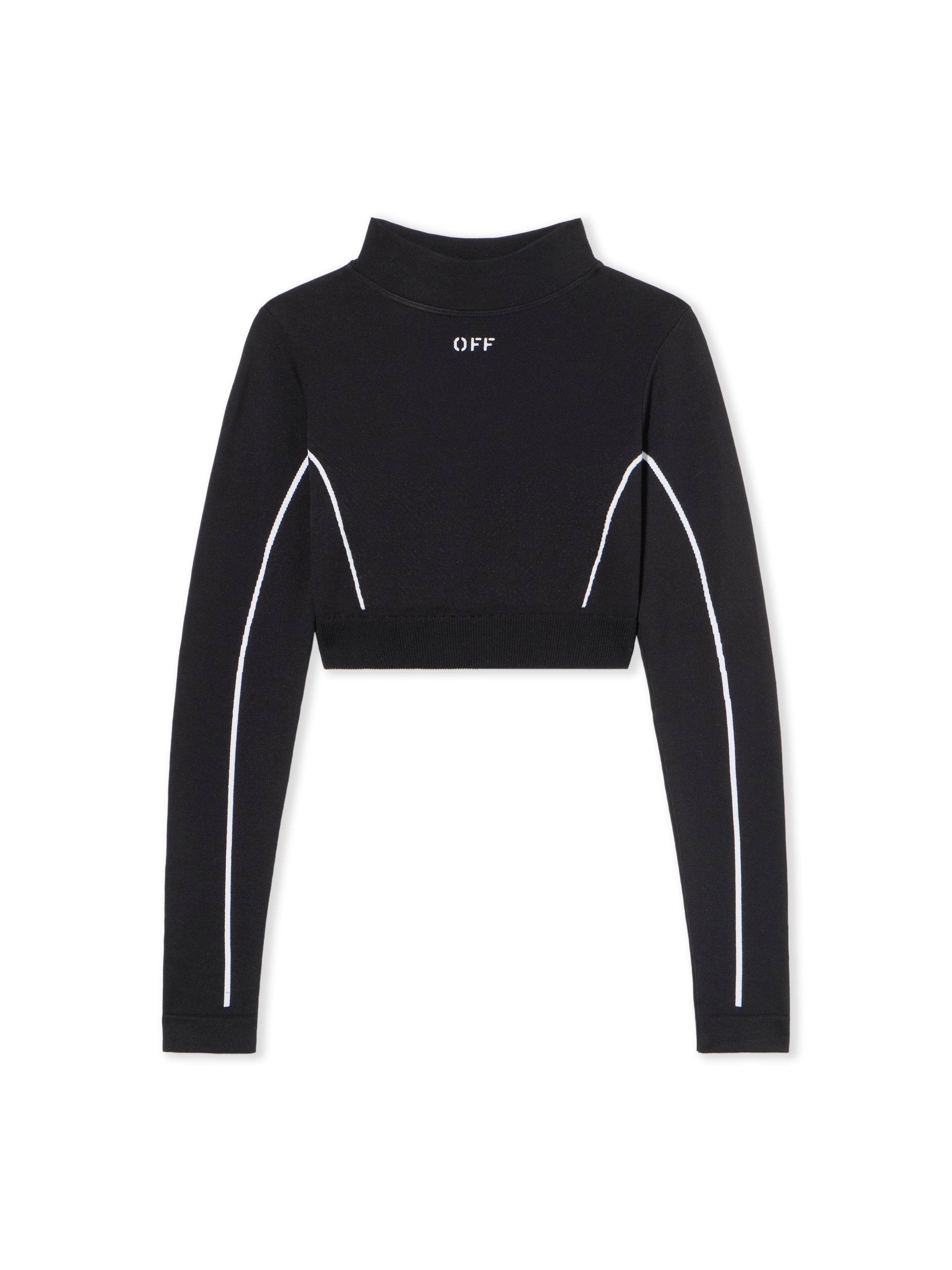 Off-White Off Stamp Seamless Crop Top Black