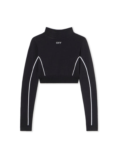 Off-White Off Stamp Seamless Crop Top Black