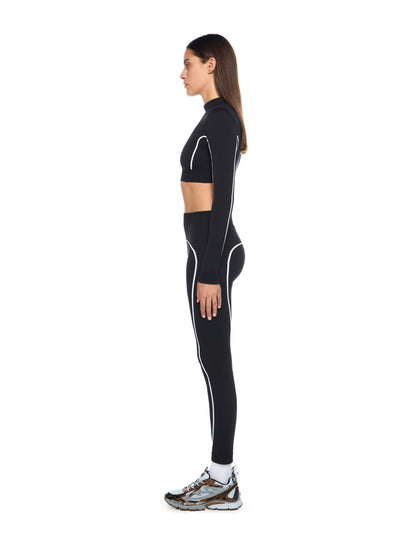 Off-White Off Stamp Seamless Crop Top Black