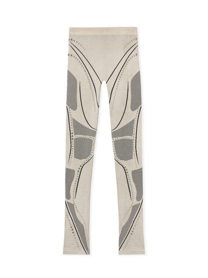 Off-White Studded Seamless Race Pants Beige