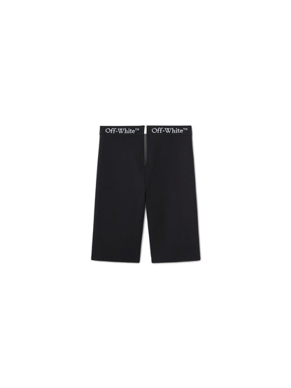 Off-White Logoband Zipped Shorts Black