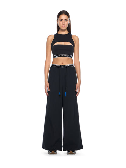Off-White Logoband Wideleg Pants Black