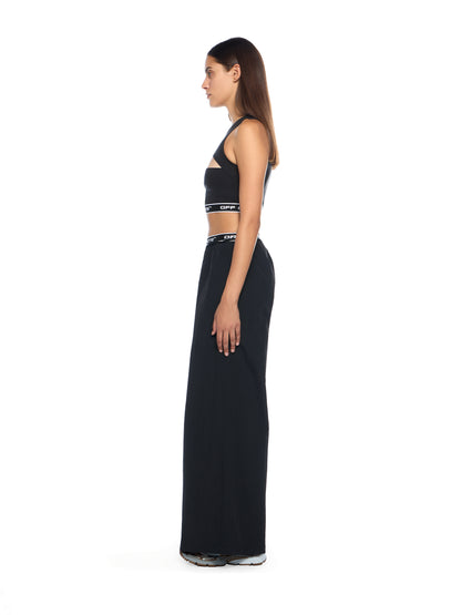 Off-White Logoband Wideleg Pants Black