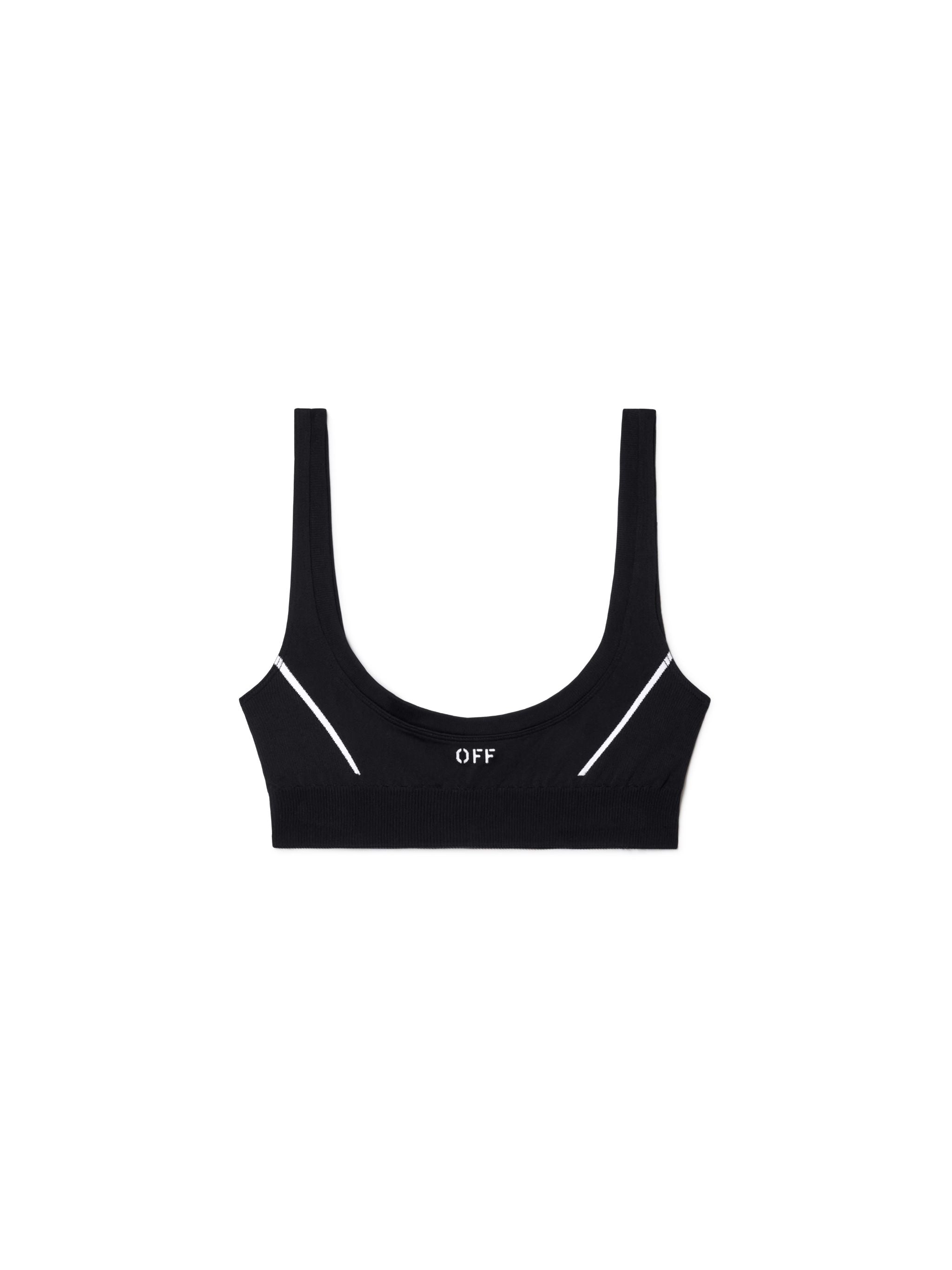 Off-White Black Stamp Seamless Bra