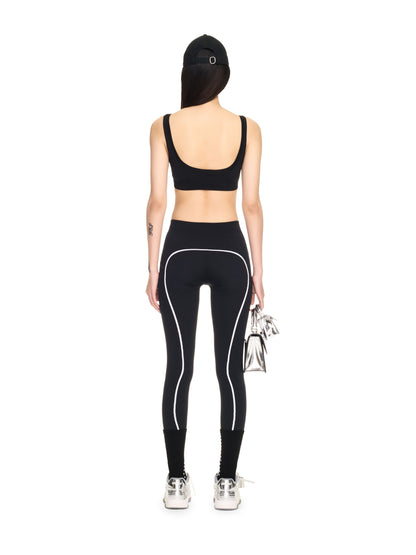 Off-White Black Stamp Seamless Bra