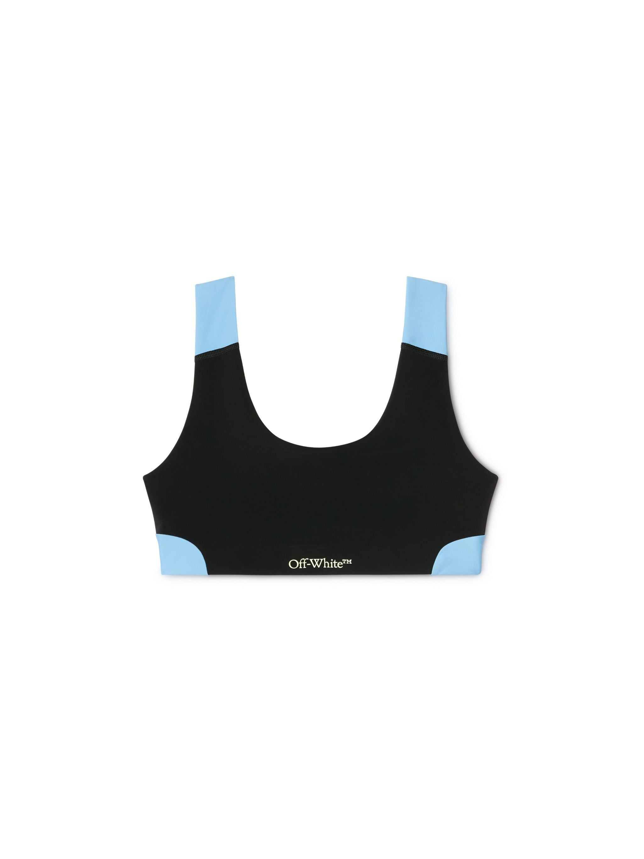 Off-White Color Block Bra Black