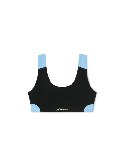 Off-White Color Block Bra Black