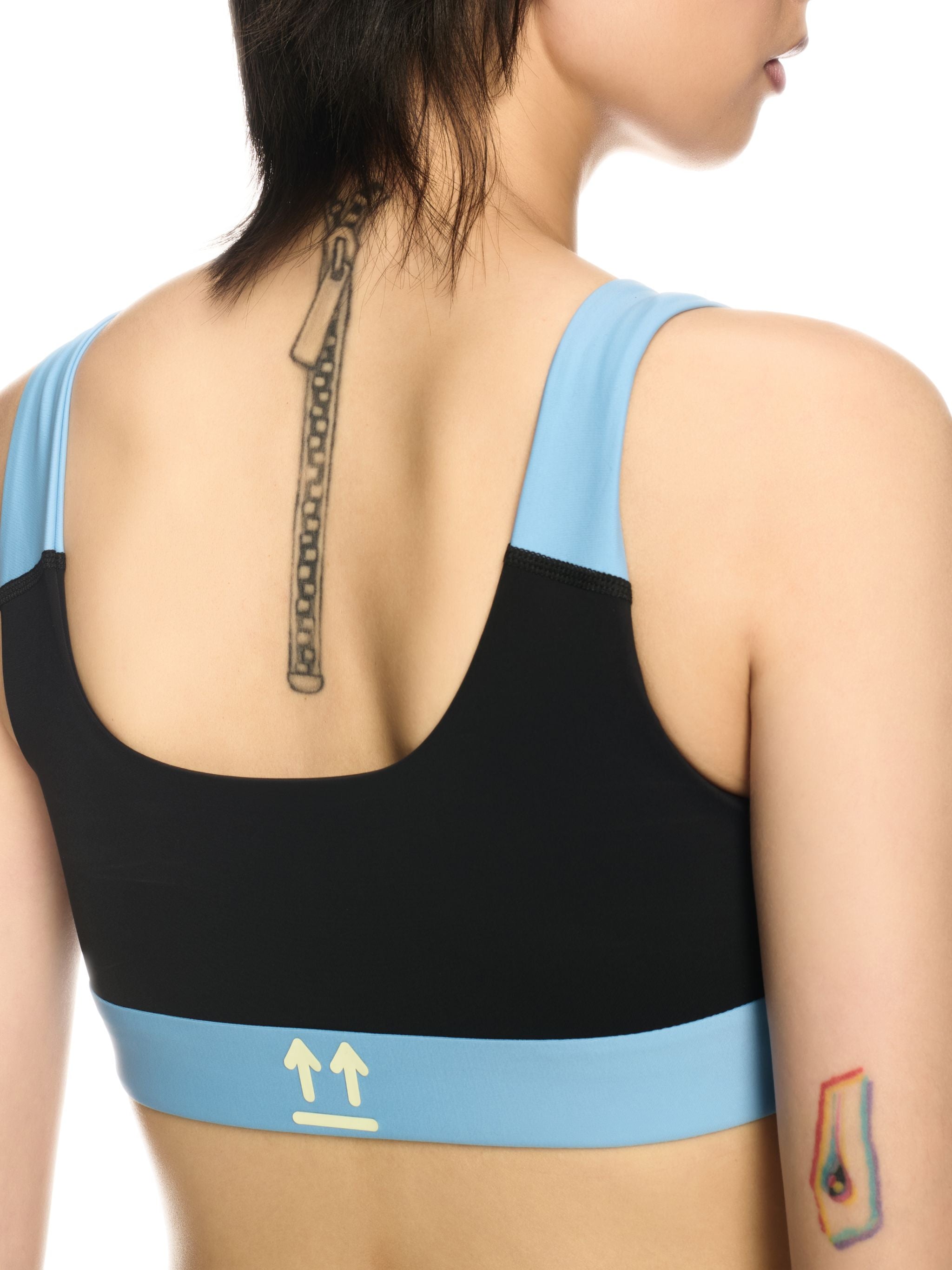 Off-White Color Block Bra Black