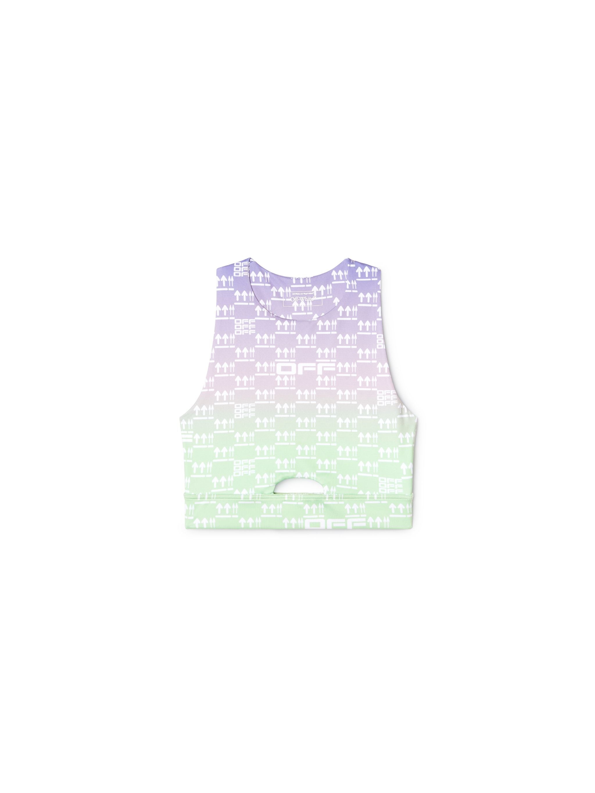 Off-White Double Arrows Aop Cutout Bra Purple