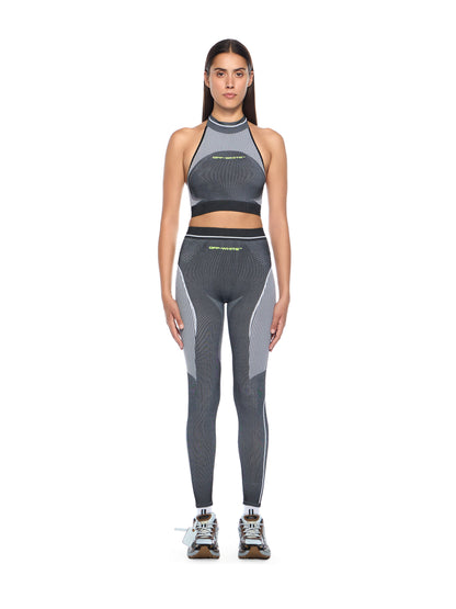 Off-White Race Logo Arrow Seamless Top Black