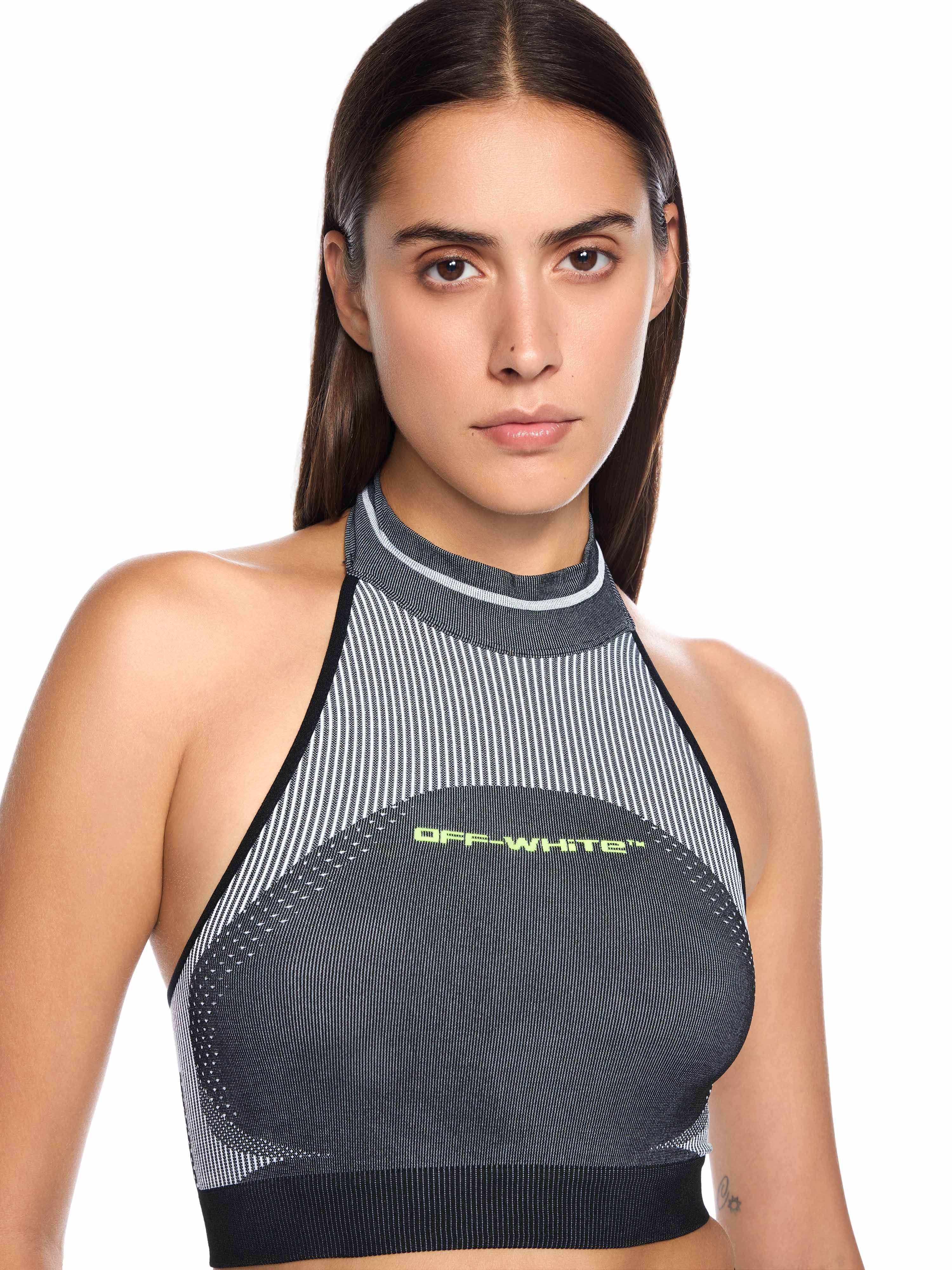 Off-White Race Logo Arrow Seamless Top Black