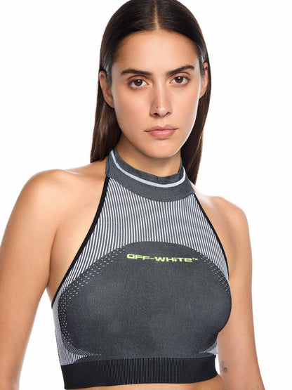 Off-White Race Logo Arrow Seamless Top Black