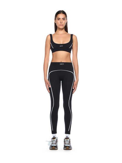 Off-White Off Stamp Seamless Bra Black