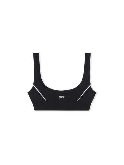 Off-White Off Stamp Seamless Bra Black