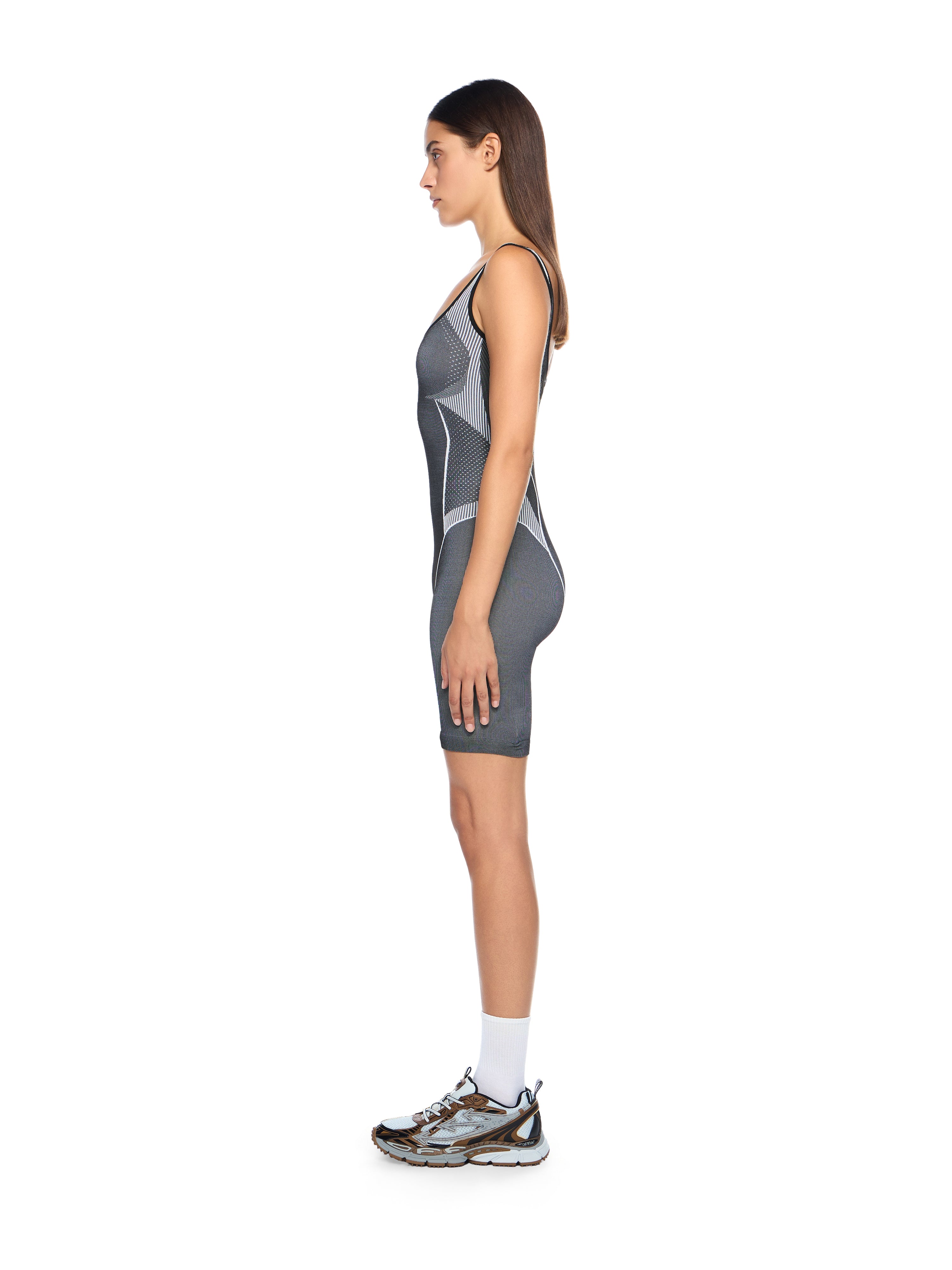 Off-White Race Logo Arrow Seamless Onesie Black
