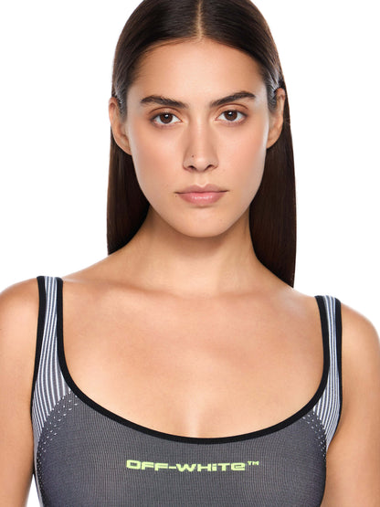 Off-White Race Logo Arrow Seamless Onesie Black