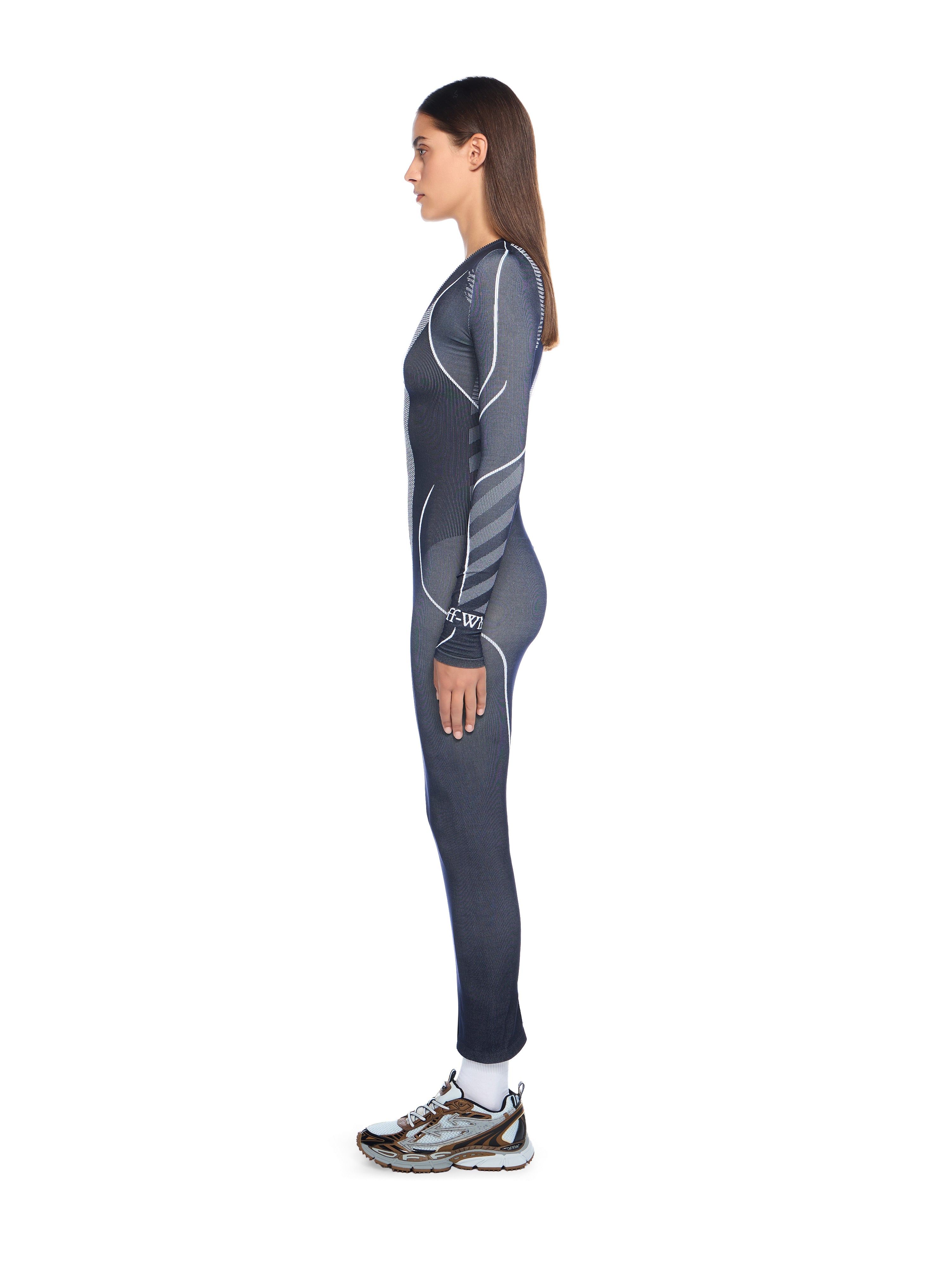 Off-White Diag Seamless Zip Dress Blue