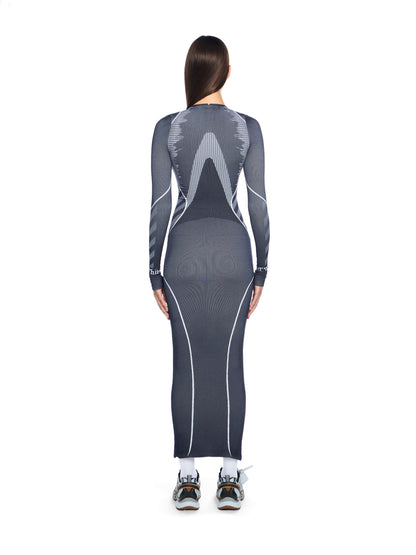 Off-White Diag Seamless Zip Dress Blue