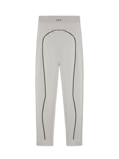 Off-White Gray Stamp Seamless Leggings Grey