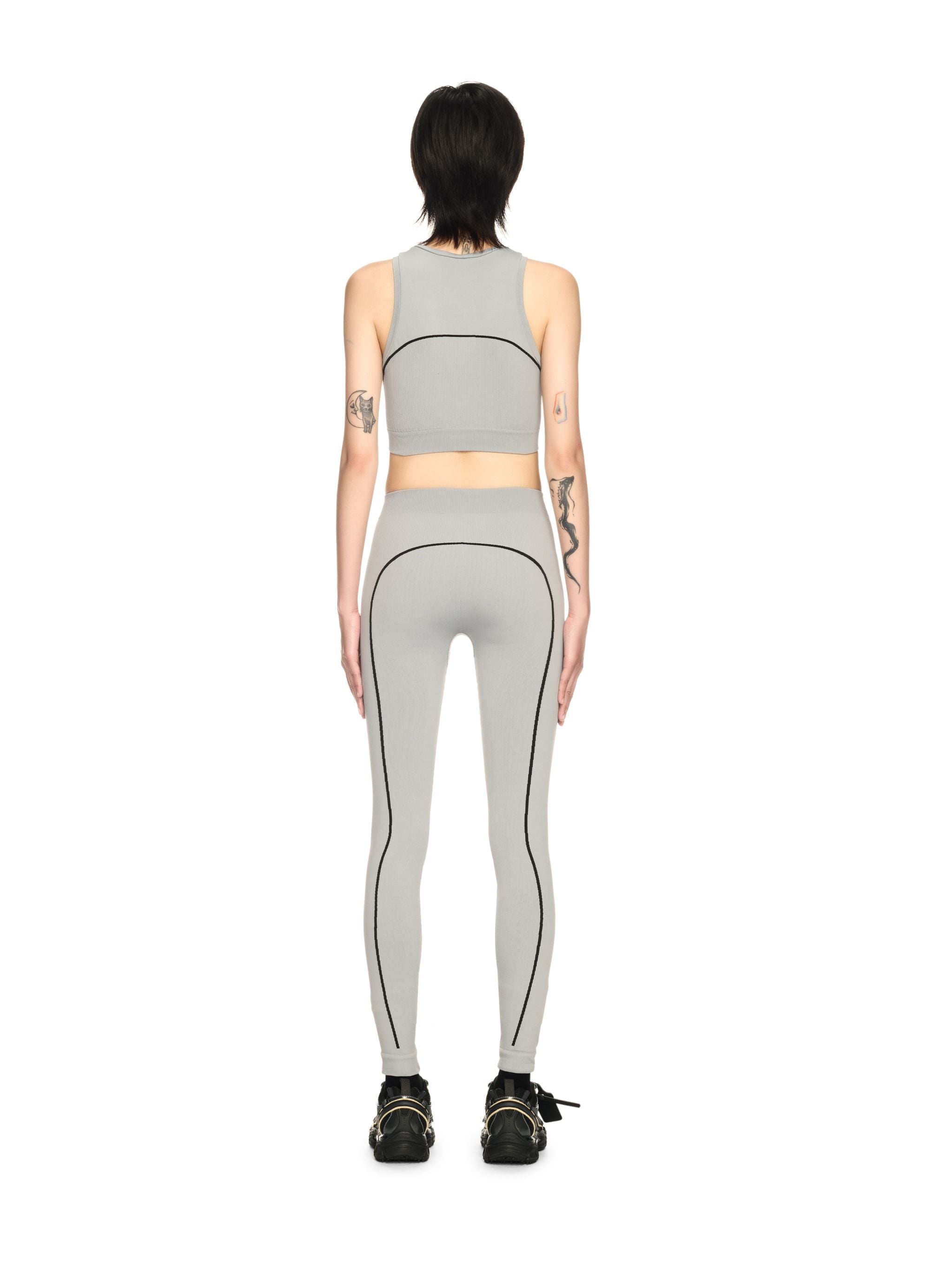 Off-White Gray Stamp Seamless Leggings Grey