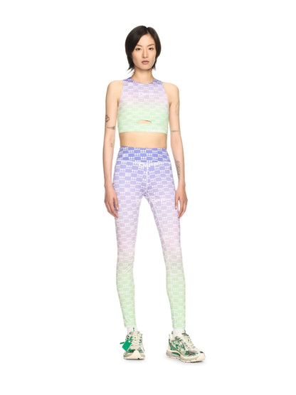 Off-White Double Arrows Aop Leggings Purple
