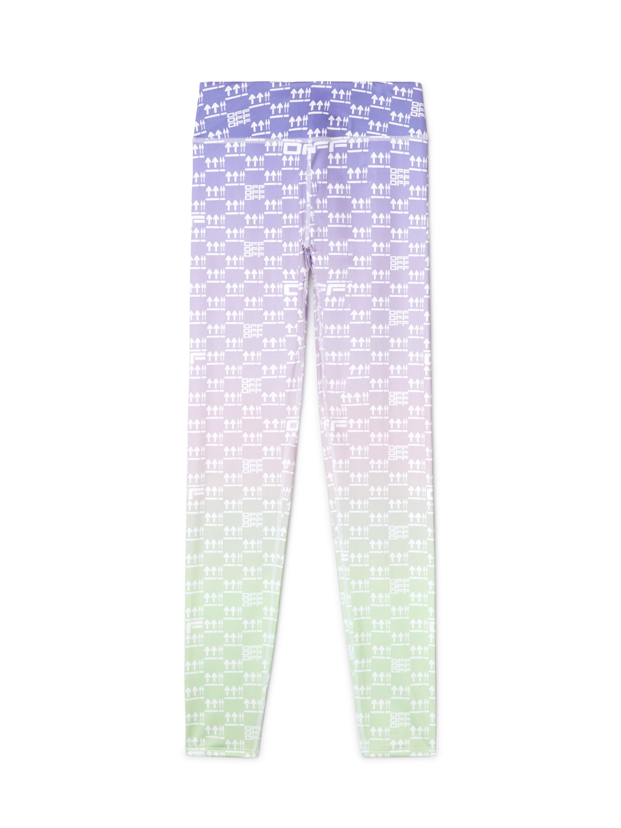 Off-White Double Arrows Aop Leggings Purple