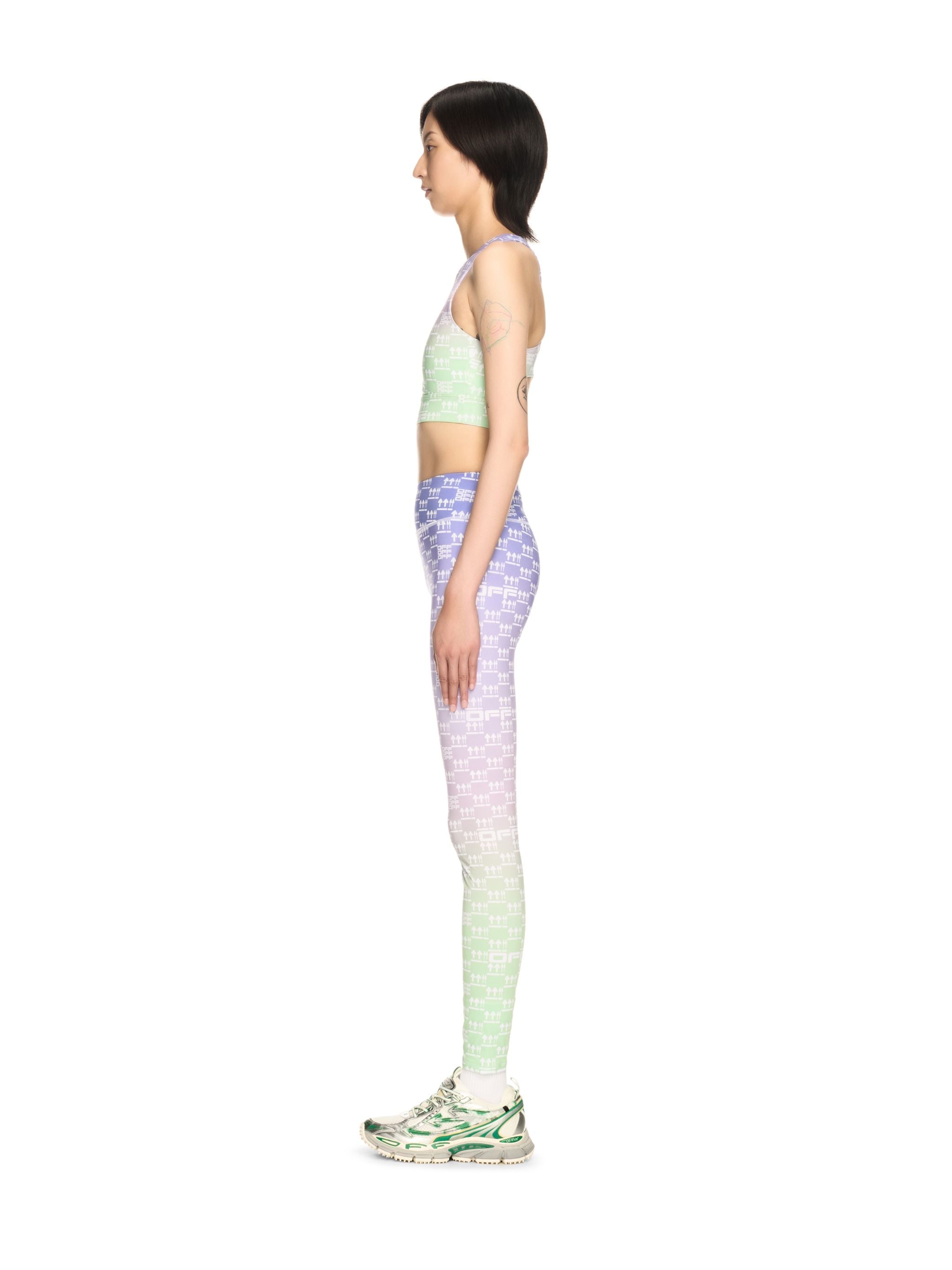 Off-White Double Arrows Aop Leggings Purple