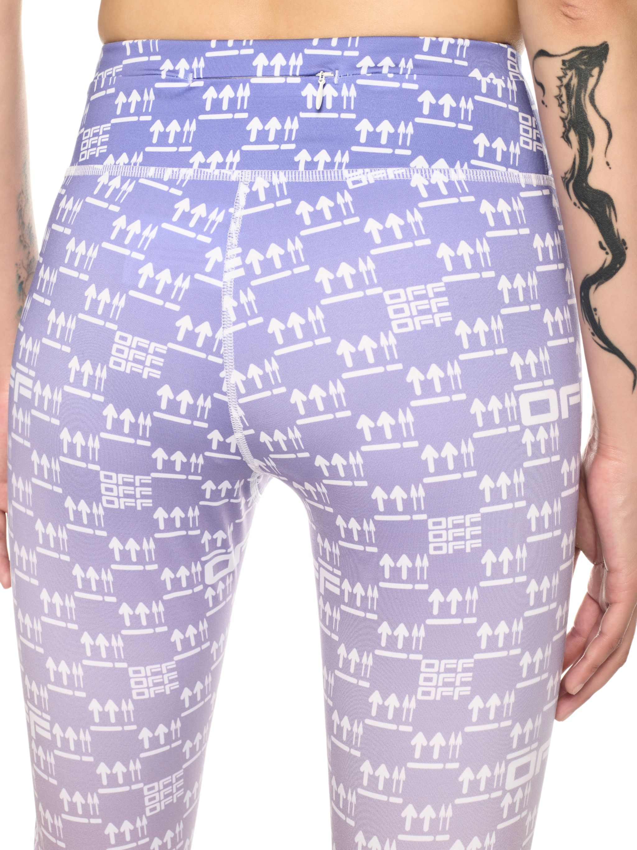 Off-White Double Arrows Aop Leggings Purple