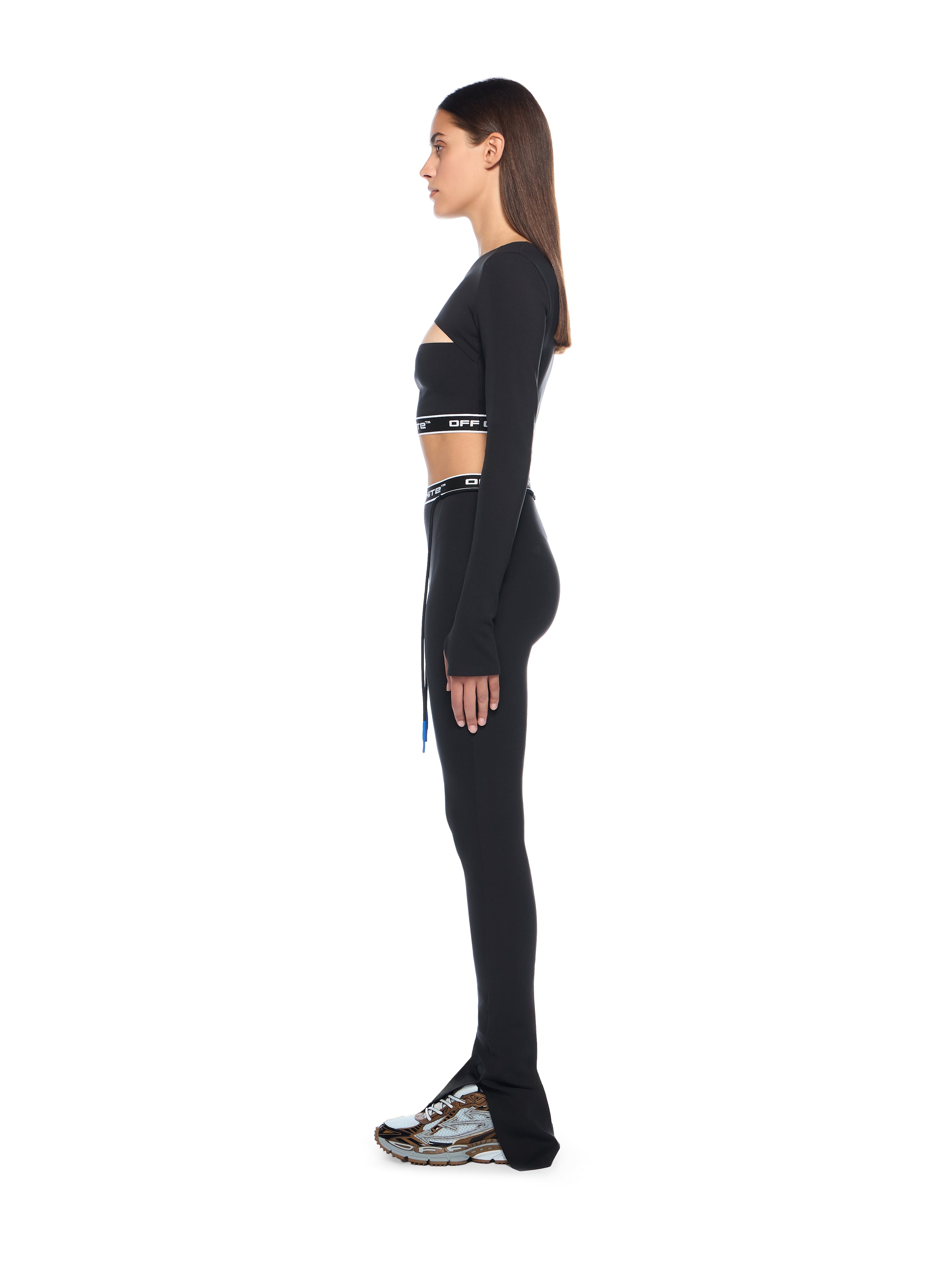 Off-White Logoband Split Leggings Black