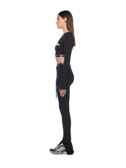 Off-White Logoband Split Leggings Black