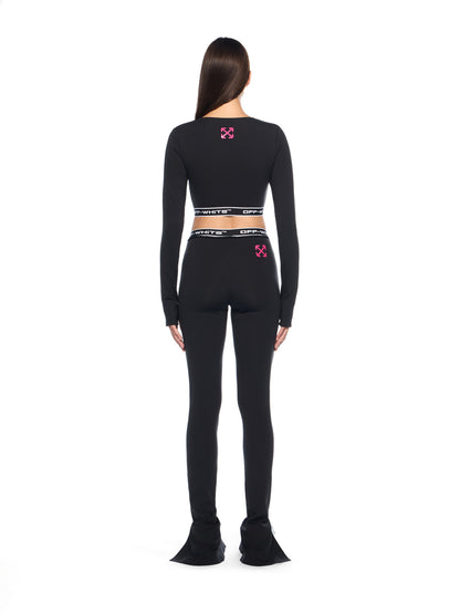 Off-White Logoband Split Leggings Black