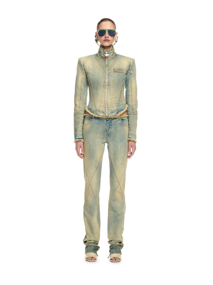 Off-White Denim Low Waist Jane Pant Blue