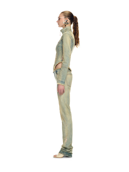 Off-White Denim Low Waist Jane Pant Blue