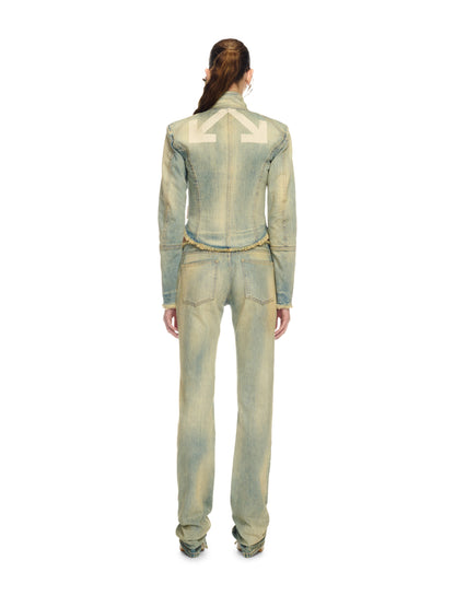 Off-White Denim Low Waist Jane Pant Blue
