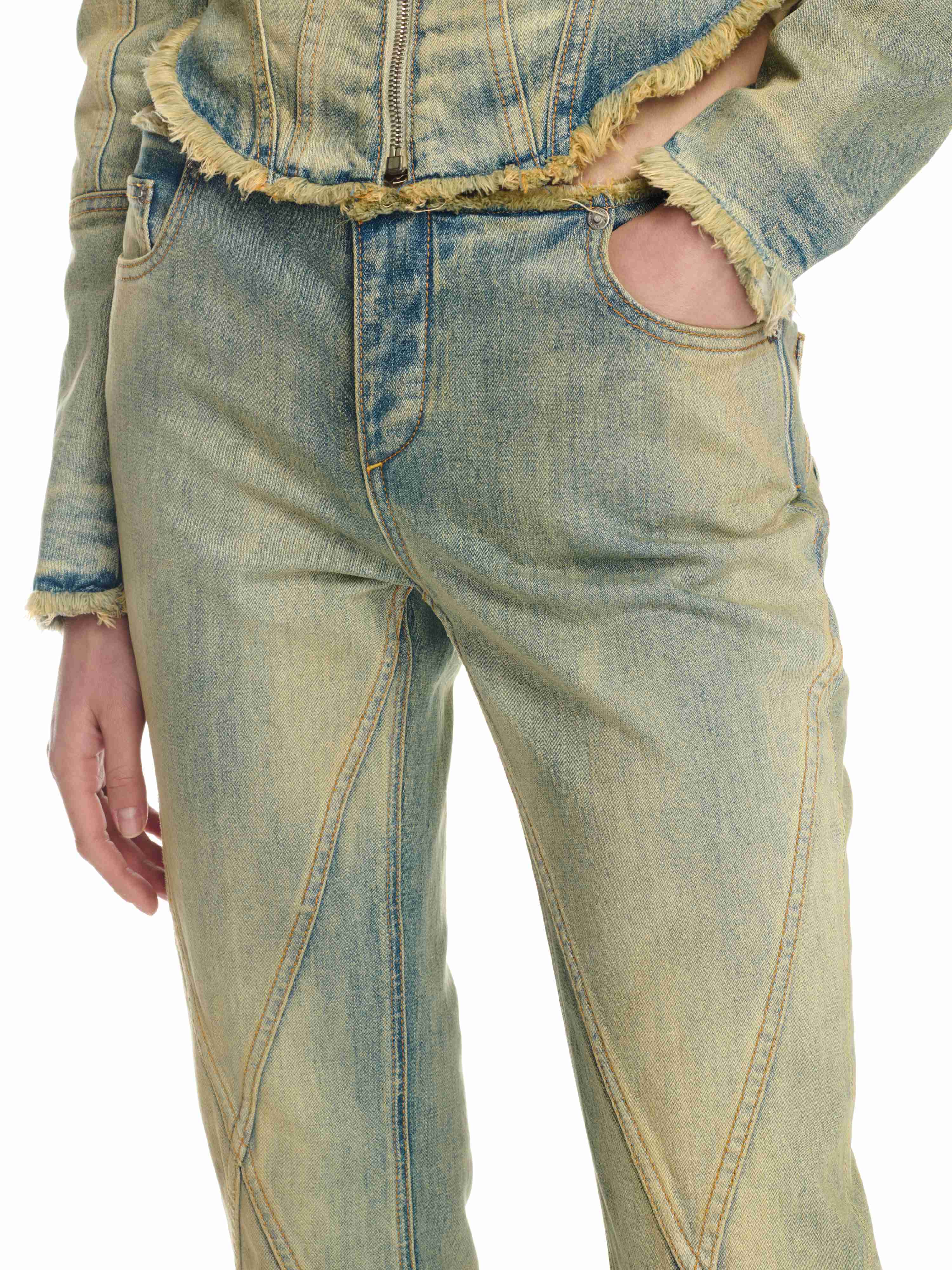 Off-White Denim Low Waist Jane Pant Blue