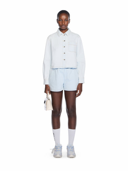 Off-White Diag Long Sleeve Denim Shirt Blue