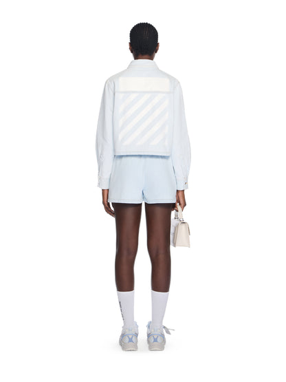 Off-White Diag Long Sleeve Denim Shirt Blue
