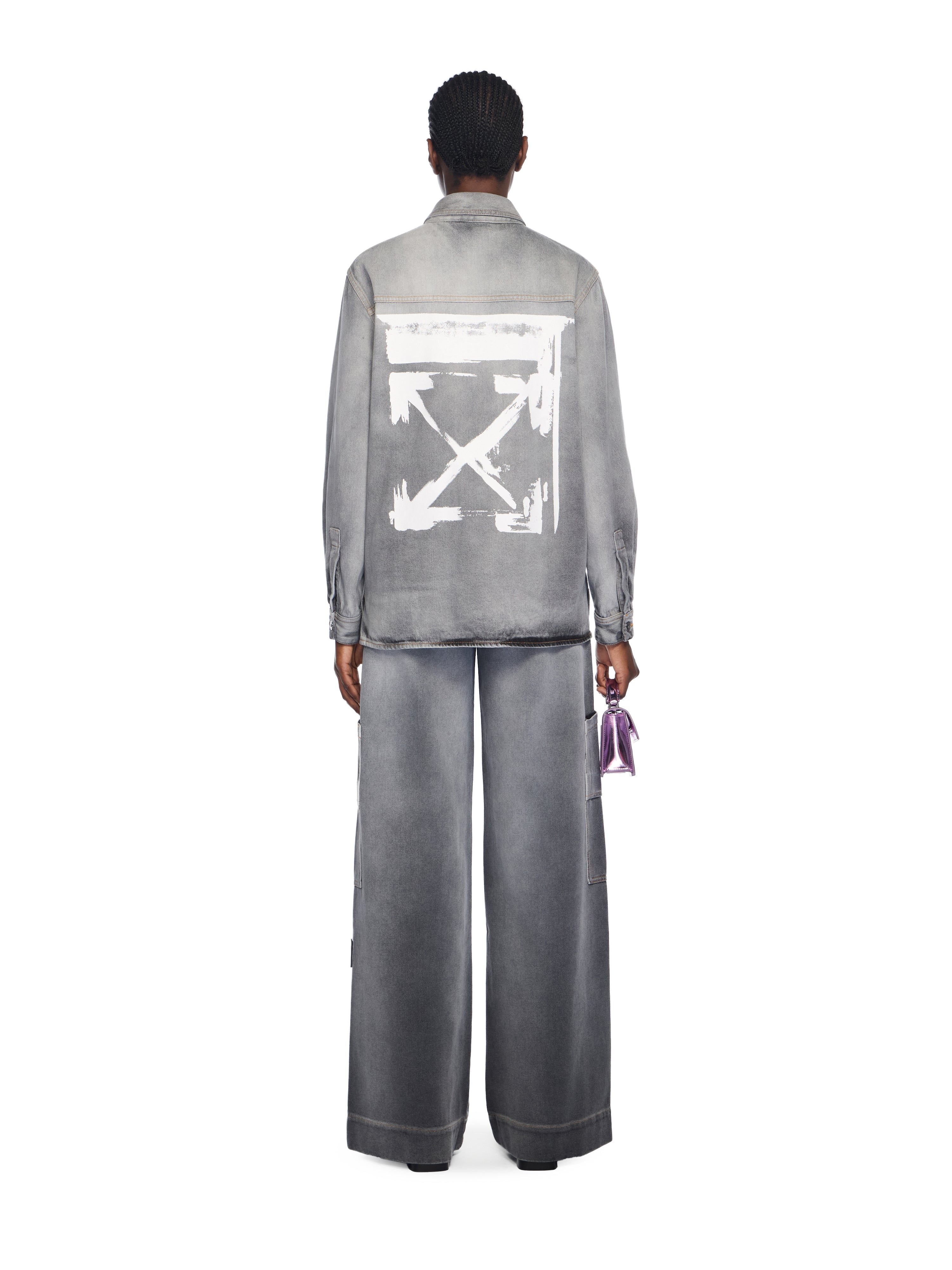 Off-White Ink Arrow Denim Shirt Jacket Black