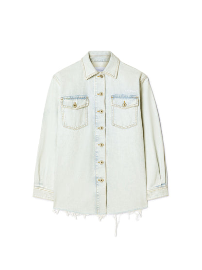 Off-White Fresco Arrow Denim Shirt Jkt Blue