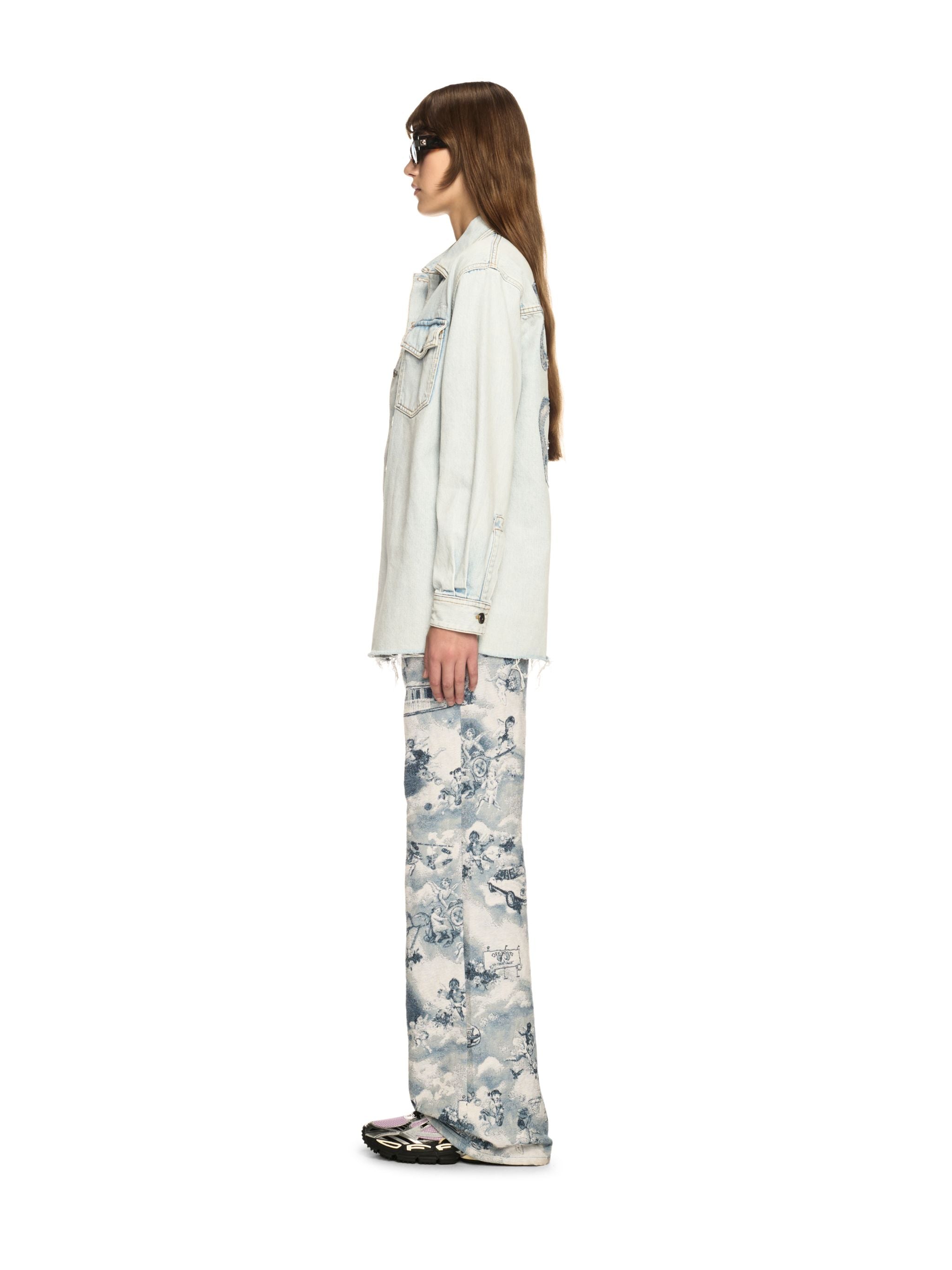 Off-White Fresco Arrow Denim Shirt Jkt Blue