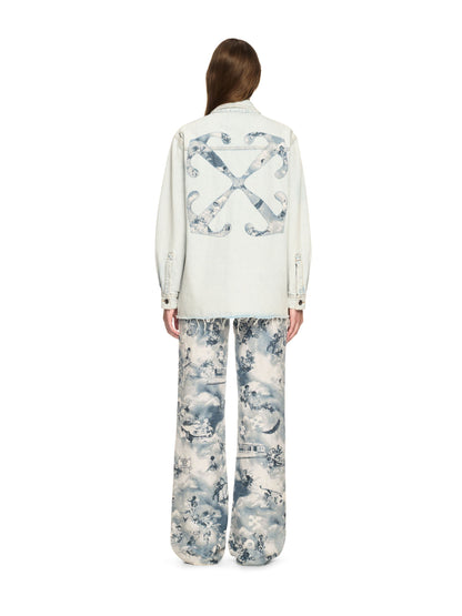 Off-White Fresco Arrow Denim Shirt Jkt Blue