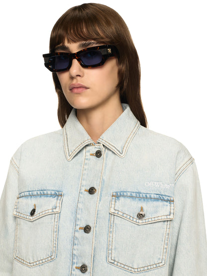 Off-White Fresco Arrow Denim Shirt Jkt Blue