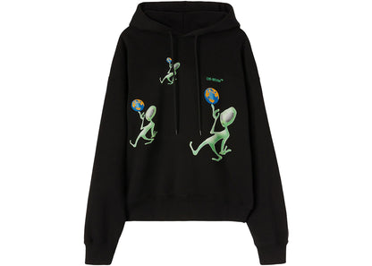 off-white alien arrow skate hoodie black/green