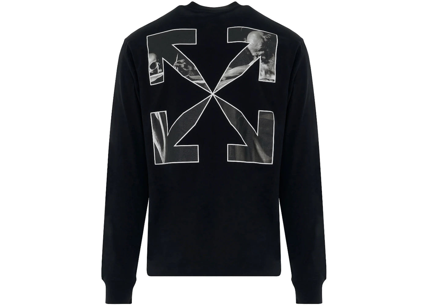 off-white caravaggio arrow skate l/s tee black